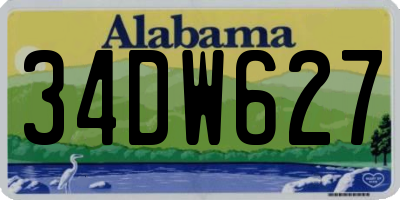 AL license plate 34DW627
