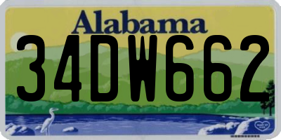 AL license plate 34DW662