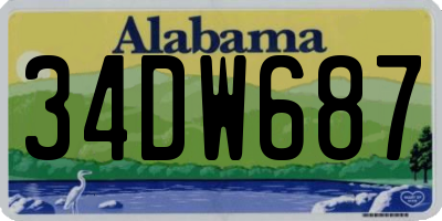 AL license plate 34DW687