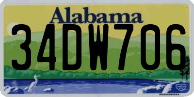 AL license plate 34DW706