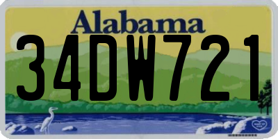 AL license plate 34DW721