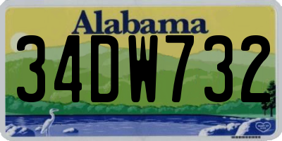 AL license plate 34DW732