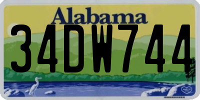 AL license plate 34DW744