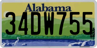AL license plate 34DW755