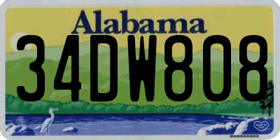 AL license plate 34DW808