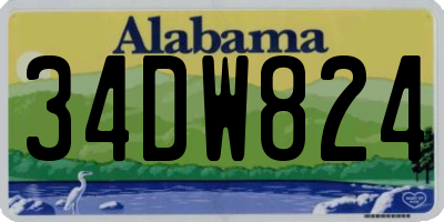 AL license plate 34DW824