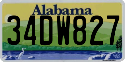 AL license plate 34DW827