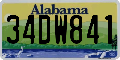 AL license plate 34DW841