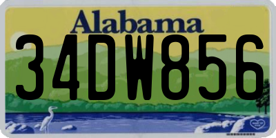 AL license plate 34DW856