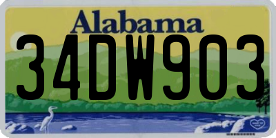 AL license plate 34DW903