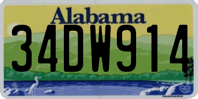AL license plate 34DW914