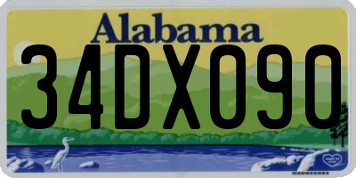 AL license plate 34DX090