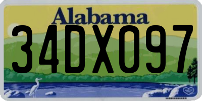 AL license plate 34DX097