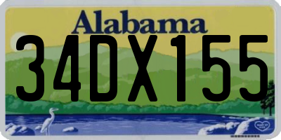 AL license plate 34DX155
