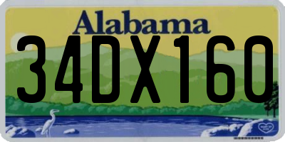 AL license plate 34DX160