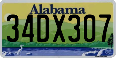 AL license plate 34DX307