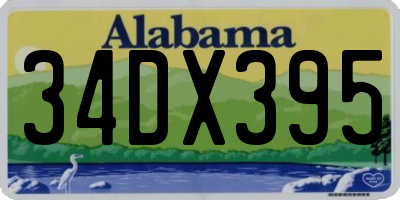 AL license plate 34DX395