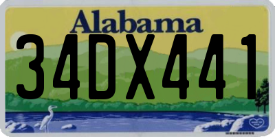 AL license plate 34DX441