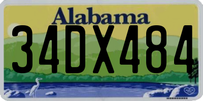 AL license plate 34DX484