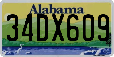 AL license plate 34DX609