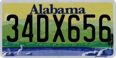 AL license plate 34DX656
