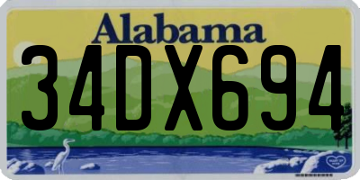 AL license plate 34DX694