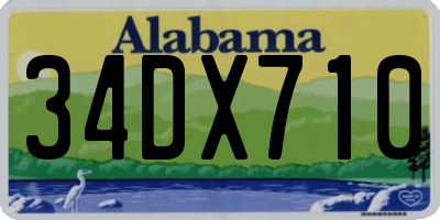 AL license plate 34DX710