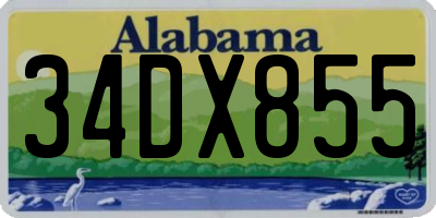 AL license plate 34DX855