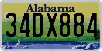 AL license plate 34DX884