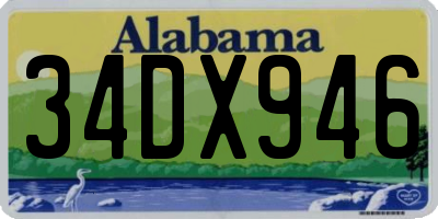 AL license plate 34DX946