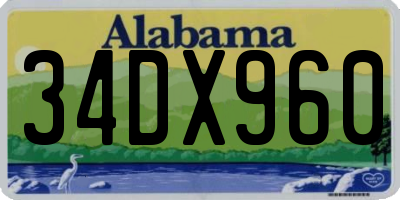 AL license plate 34DX960