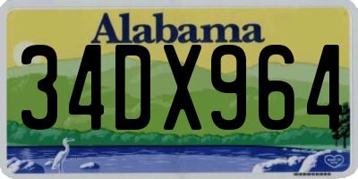 AL license plate 34DX964