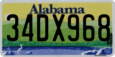 AL license plate 34DX968