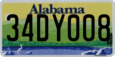 AL license plate 34DY008