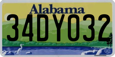 AL license plate 34DY032