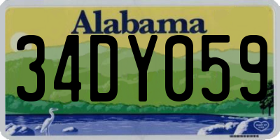 AL license plate 34DY059