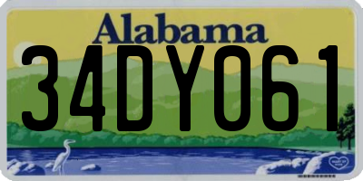 AL license plate 34DY061