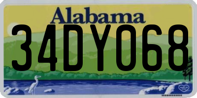 AL license plate 34DY068