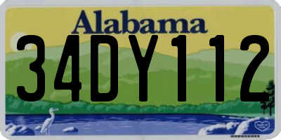 AL license plate 34DY112