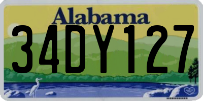 AL license plate 34DY127