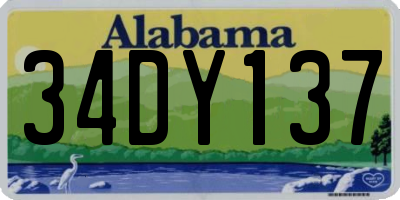AL license plate 34DY137