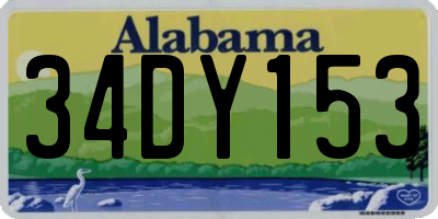 AL license plate 34DY153