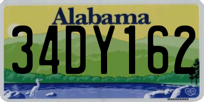 AL license plate 34DY162
