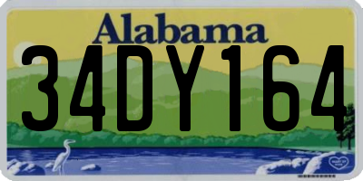 AL license plate 34DY164