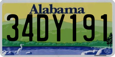 AL license plate 34DY191
