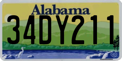 AL license plate 34DY211