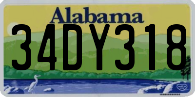 AL license plate 34DY318