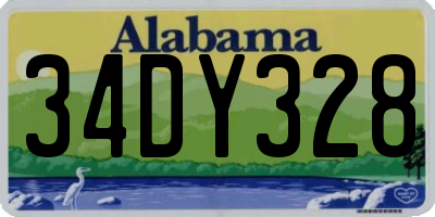 AL license plate 34DY328