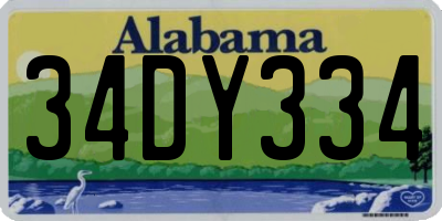 AL license plate 34DY334
