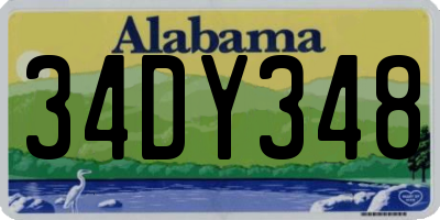 AL license plate 34DY348